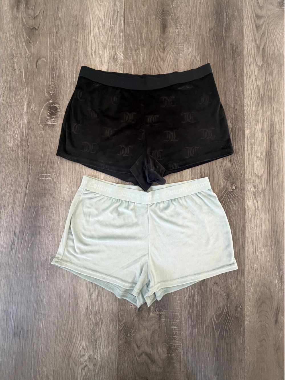 Juicy Couture Velour Sleep Shorts Bundle Black Sage Green M Y2K Style
